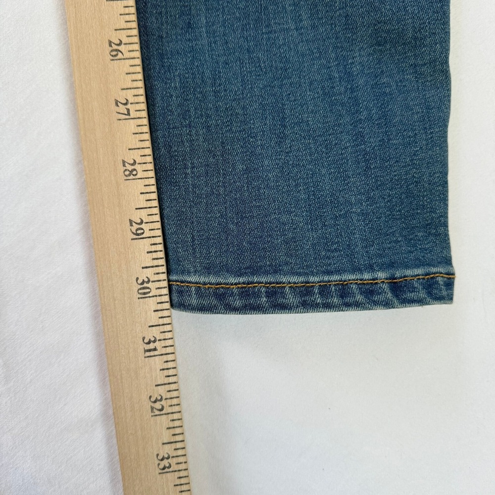 prAna London Jeans Womens 10/30 Blue Denim Stretch Pockets Whisker Straight Fit - Picture 8 of 8